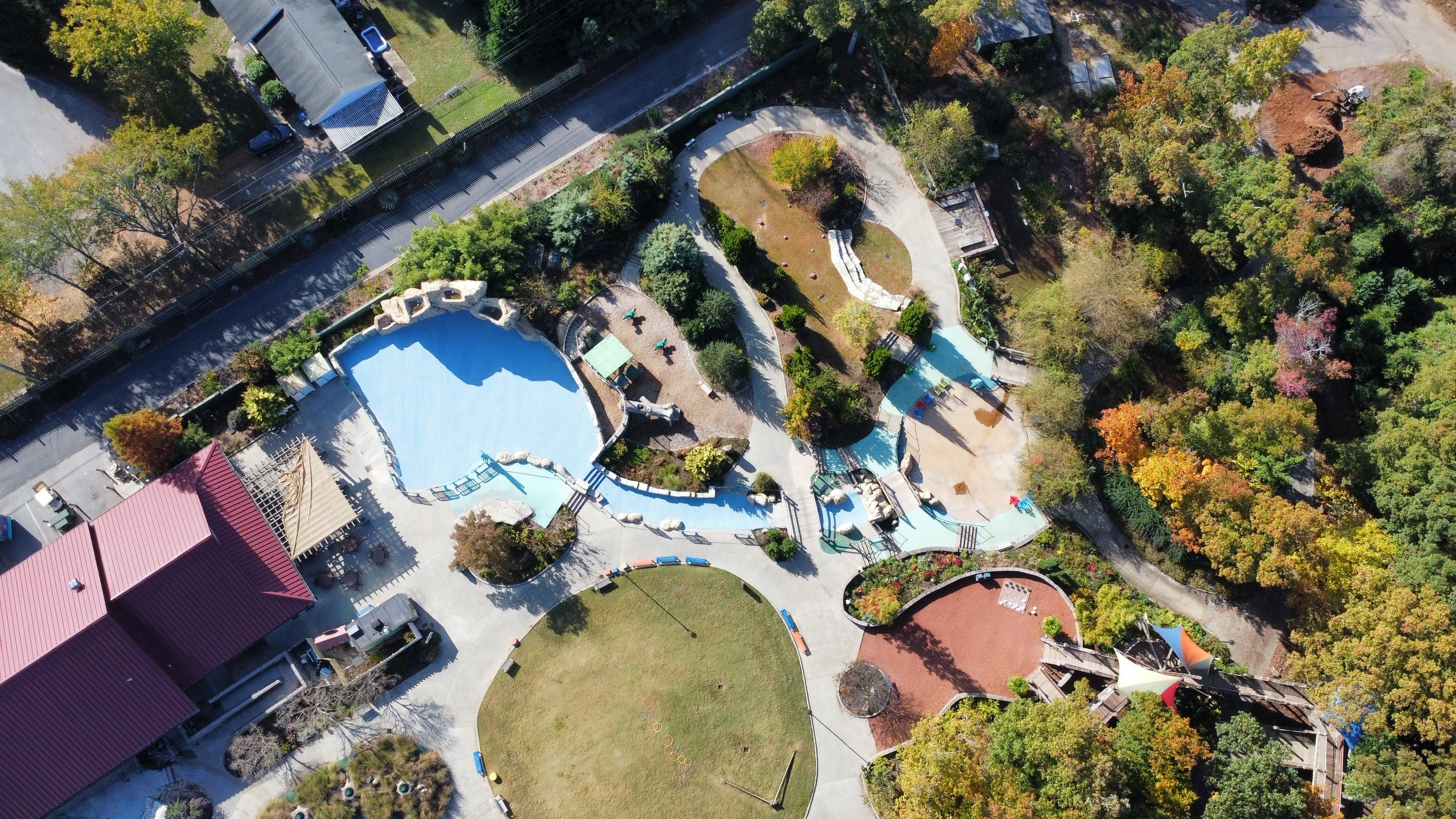 Riverbanks Zoo - After Rubber Surfacing Installation - Aerial view