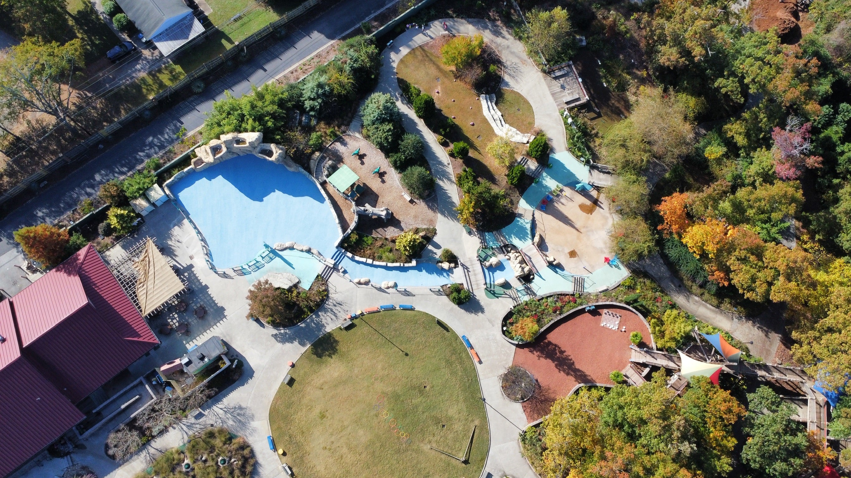 Riverbanks Zoo - After Rubber Surfacing Installation - Aerial view