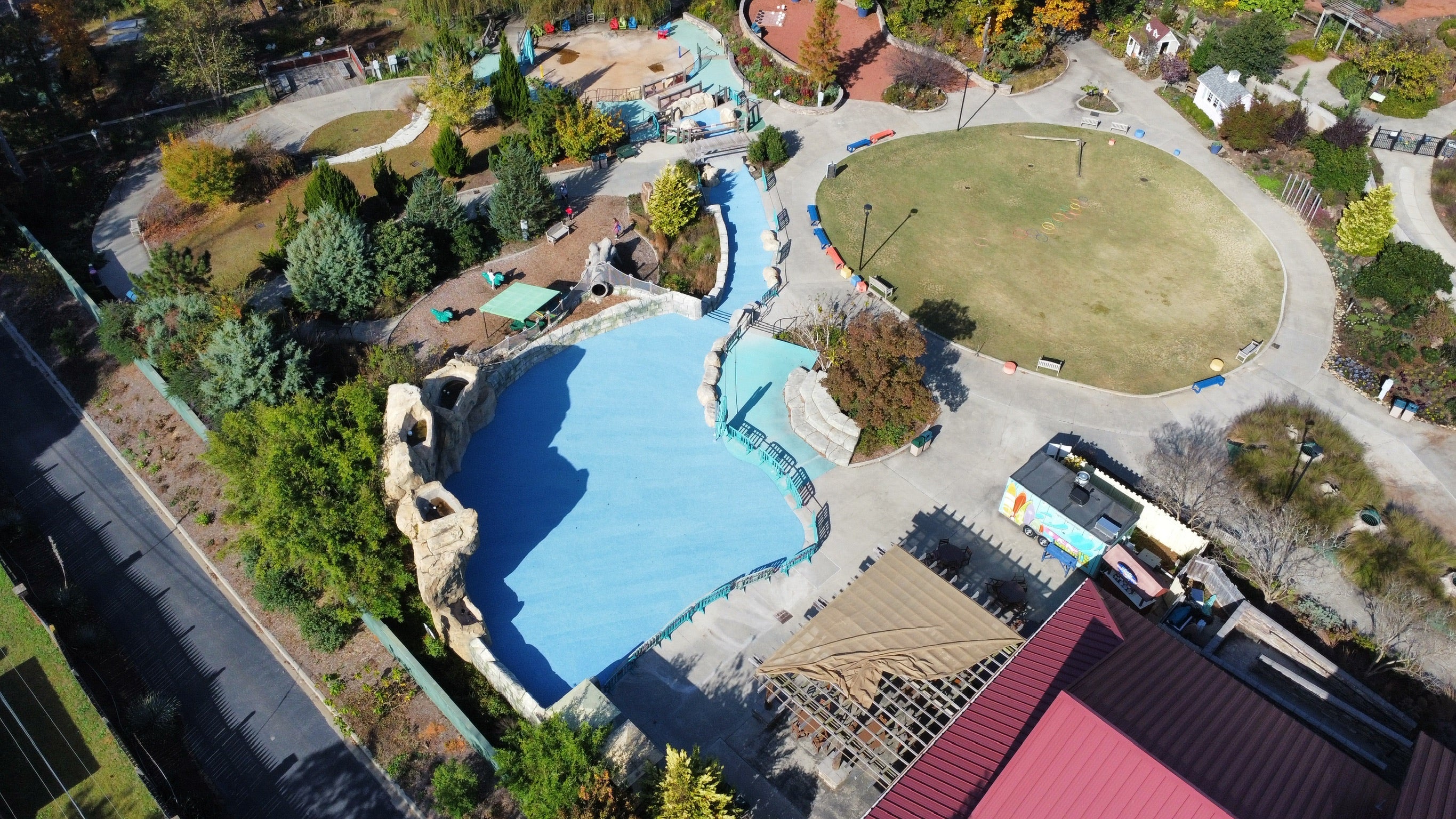 Riverbanks Zoo - After Rubber Surfacing Installation - Aerial view