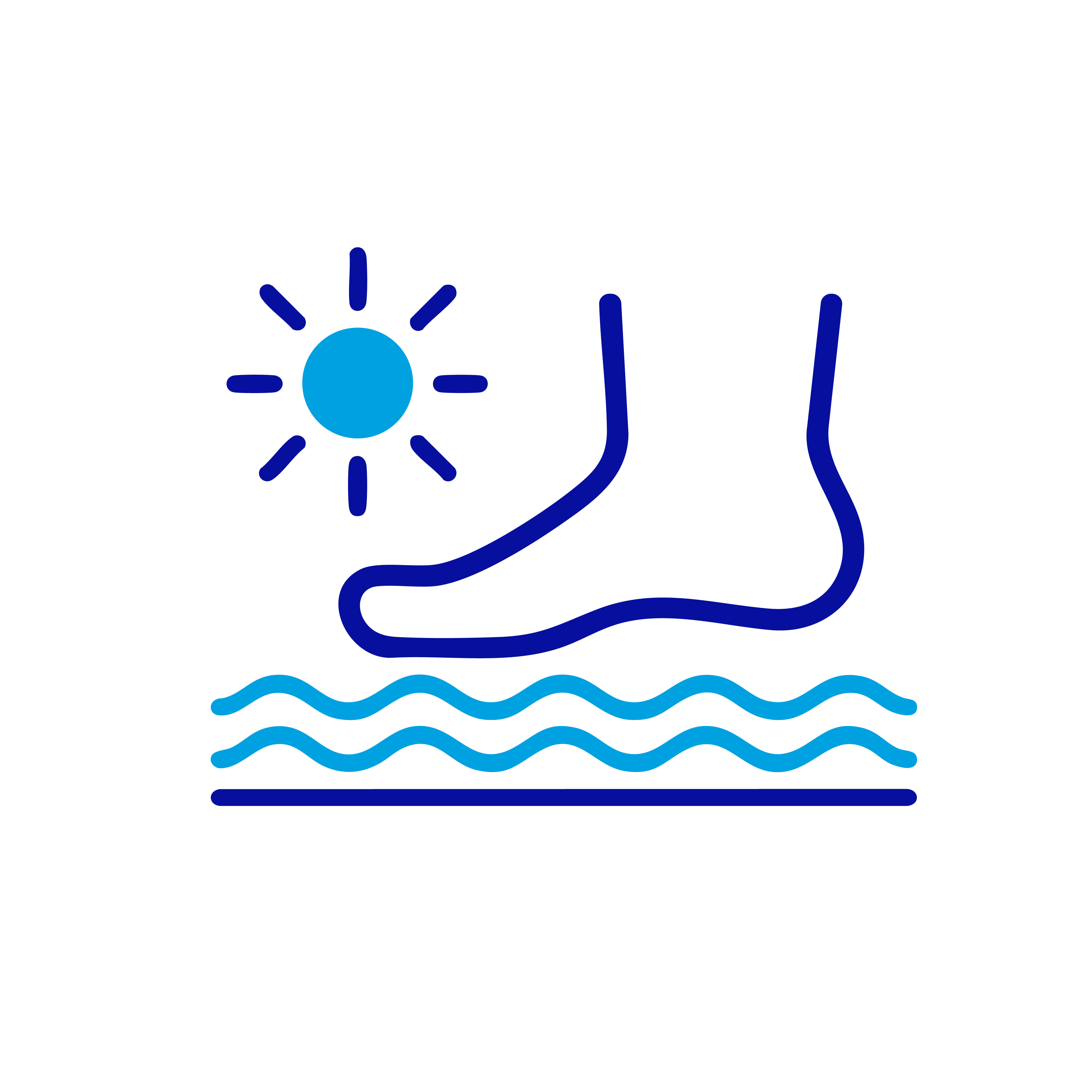 High-reflectance pigments + an open, cushioned matrix shed heat and reduce contact burn risk—guests can comfortably walk the deck barefoot in peak sun.