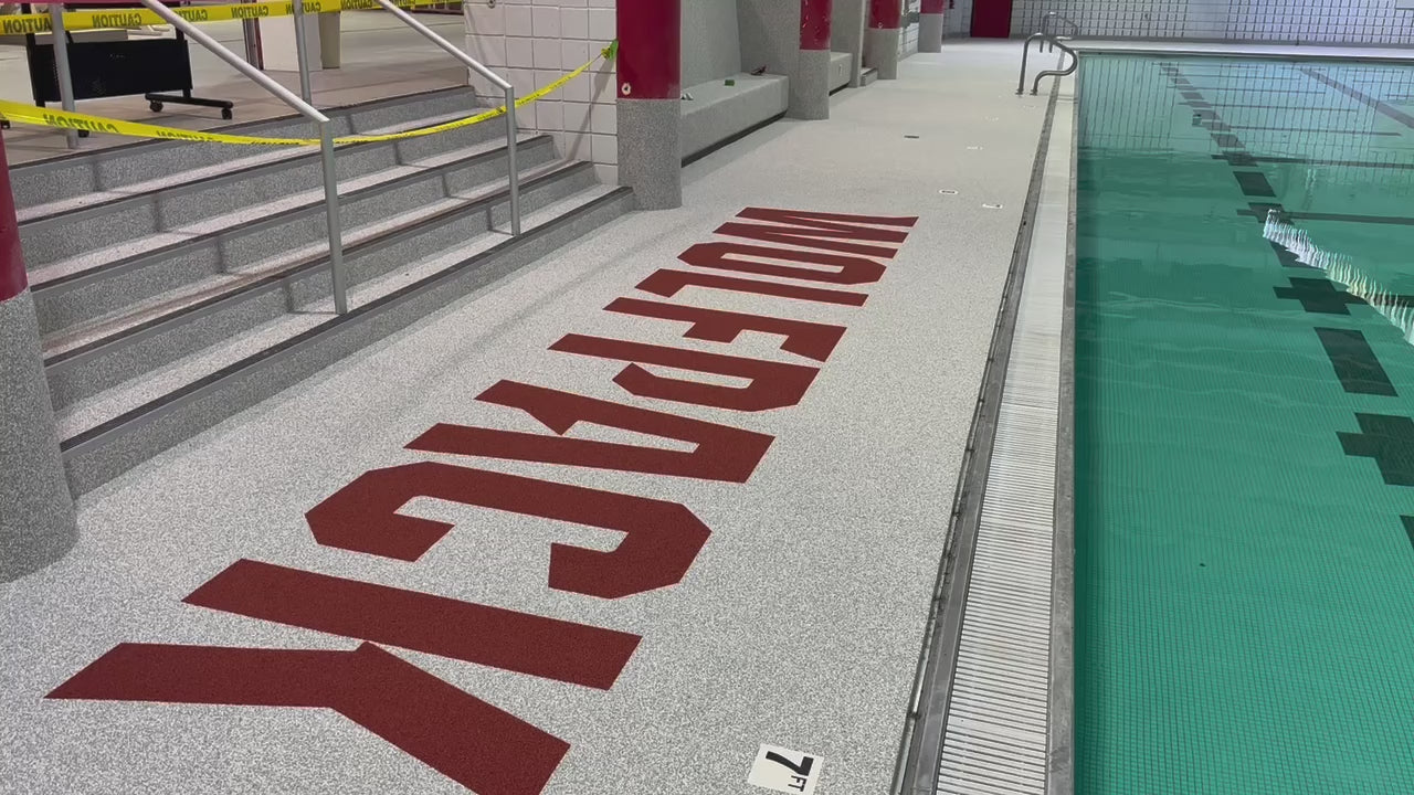 Load video: NC State Aquatic Center  - After rubber installation